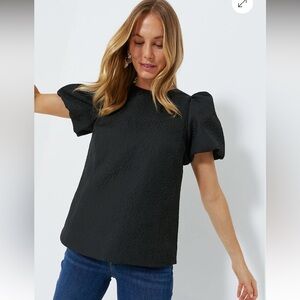 Tuckernuck Pomander Place Black Jacquard Lyla Blouse